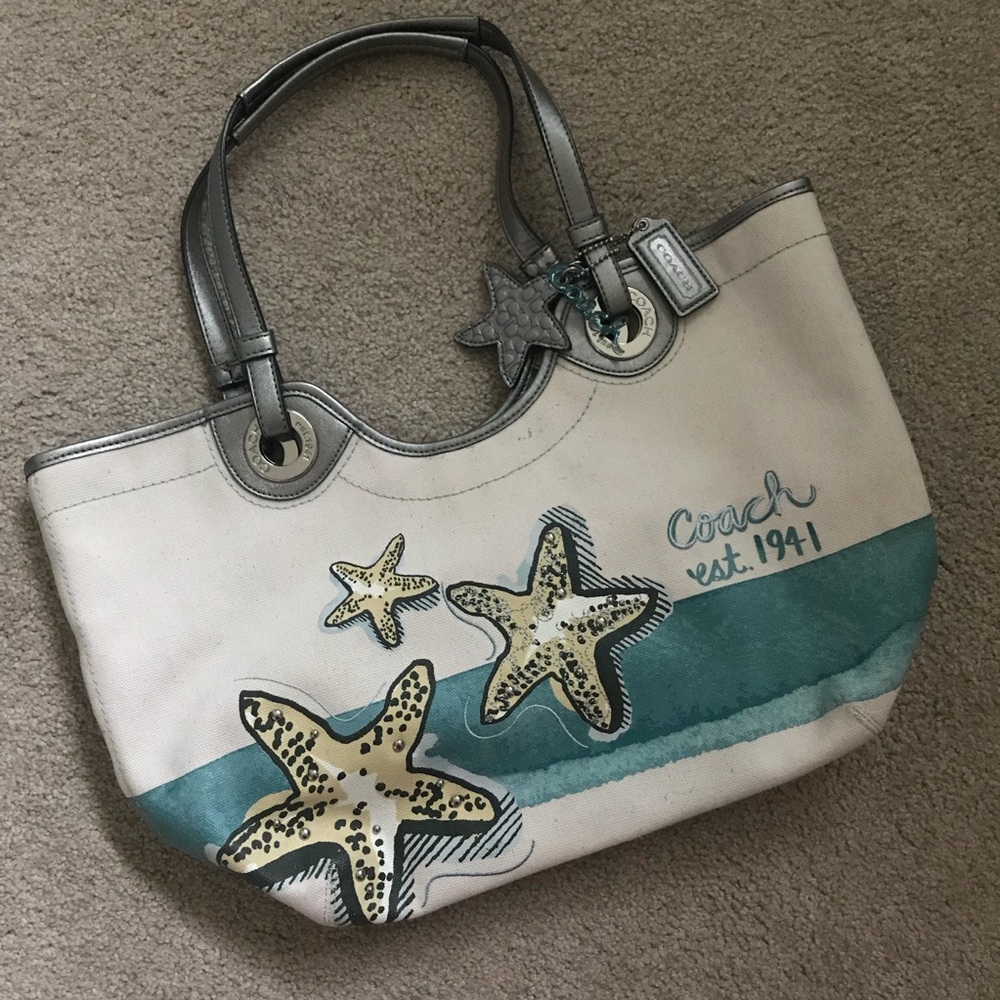 Coach Starfish Canvas Tote/Shoulder Bag
